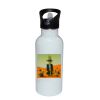 Stainless Bottle with Straw Top Thumbnail